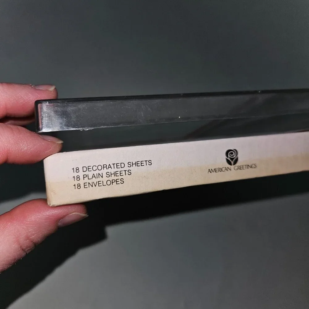 VTG American Greetings Rose Stationery Decorated Plain Sheets Envelopes Lot READ